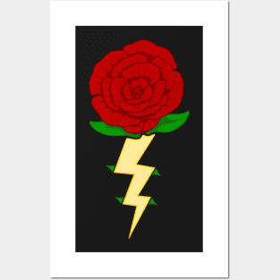 Lightning Rose Posters and Art